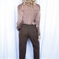 1990s Silk Escada Chain Print Blouse - Medium
