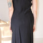 1990s Black Vesace Style Dress 