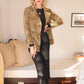 1960s Faux Fur Cheetah Print Jacket -Small 