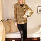 1960s Faux Fur Cheetah Print Jacket -Small 