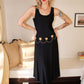 1990s Black Vesace Style Dress 