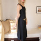 1990s Black Vesace Style Dress 